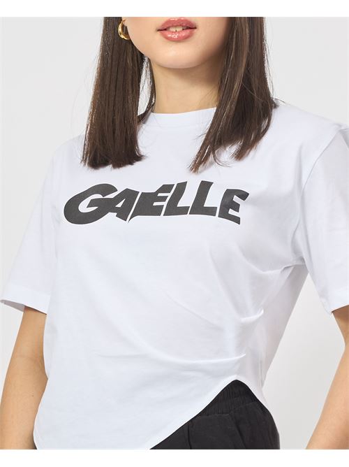 T-shirt donna Gaelle Paris asimmetrica con spacco GAELLE PARIS | GAABW04303BI01